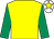Yellow, emerald green sleeves, white cap, yellow star (Norman Ormiston)