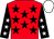 Red, black stars, black sleeves, white stars and cap (Mr Tony Harrison)