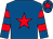 Royal blue, red star, hooped sleeves and star on cap (The Yorkshire Puddings)