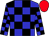 Blue body, black checked, blue arms, black checked, red cap (Je Francetic)