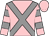 Pink, grey cross belts, hooped sleeves (8 Amigos,e Holmes, S Morrell & M Johns)