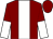 Maroon, white stripe, halved sleeves (The Haroldians)