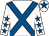 White, royal blue cross belts, white sleeves, royal blue stars, white cap, royal blue star (Gordon Bulloch & Shaun Hardcastle)