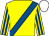 Yellow, royal blue sash, striped sleeves, white cap (W Burn)