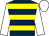 Dark blue & yellow hoops, white sleeves & cap (Adios Amigos Syndicate)
