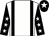 WHITE, BLACK braces, BLACK sleeves, WHITE stars, BLACK cap, WHITE star (Five Go Racing)