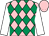 Pink and emerald green diamonds, white sleeves, pink cap (Let's Get Ready To Rumble Partnership)