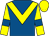 Royal blue, yellow chevron, yellow sleeves, royal blue armlets, yellow cap (Mr R M Harvey-Bailey)