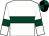White, dark green hoop and armlets, black and dark green quartered cap (Gumbrills Racing Partnership)