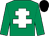 Emerald green, white cross of lorraine, black cap (D J Mooney)