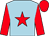 Light blue, red star, red slvs & cap (Mrs Peter Casey)
