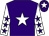 Purple, white star, white sleeves, purple stars, purple cap, white star (Miss J Wilson)
