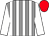 Grey & white stripes, white sleeves, red cap (William Crager & Paul Hondros)