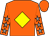 Orange, yellow diamond, orange sleeves, grey stars (Mr Wayne Rowles)