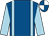 Royal blue, light blue braces and sleeves, royal blue and white quartered cap (Mrs Beth Williams)