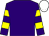 Purple, yellow hooped sleeves, white cap (Mr J De Lisle Wells)