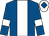 Royal blue, white stripe and armlets, white cap, royal blue diamond (Kingswood Stud Limited (hants))