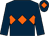 Dark blue, orange triple diamond and diamond on cap (Bailey-carvill Equine)