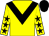 Yellow, black chevron, yellow sleeves, black stars, black cap (The Twelve Minimum Racing Club)