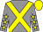 Grey, yellow cross belts, grey sleeves, yellow stars, yellow cap (Mr John Henry)