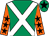 Emerald green, white cross belts, orange sleeves, black stars, emerald green cap, black star (Ged Mason And Jim McGoff)