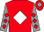 Red, white diamond, grey sleeves, red diamonds, red cap, grey diamond (Y Hussain, M Short, J Moynihan)