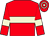 Red, beige hoop and armlets, hooped cap (The Chalfonts)
