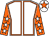 White, orange seams, orange sleeves, white stars, white cap, orange star (Curtis Bloodstock)