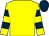Yellow, dark blue hooped sleeves, dark blue cap (Mr Kevin Hickman)