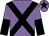 Mauve, black cross belts, halved sleeves and star on cap (The Raceology Partnership)
