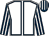White, dark blue seams, dark blue and white striped sleeves and cap (Mr J Sargeant)