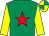 Emerald green, red star, yellow sleeves, emerald green & yellow quartered cap (Lucky Seven Syndicate)