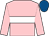 Pink, white hoop, royal blue cap (Mrs P J Conway)