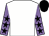 White, mauve sleeves, black stars, black cap (Mrs Emma Cunningham)