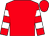Red, white hooped sleeves (T & A Frost)