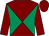 Maroon and emerald green diabolo, maroon sleeves and cap (Jewitt/carter Thompson & Gardiner)