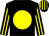 Black, yellow disc, striped sleeves and cap (The Lump O'clock & The Secret Circle)