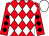 Red and white diamonds, red sleeves, black diamonds, white cap (The Ivy)