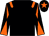 Black, orange epaulets, diabolo on sleeves and star on cap (Mr A L Barnes)