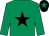 Emerald green, black star, black cap, emerald green star (Glenanaar Syndicate)