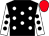 Black, white spots, white sleeves, black spots, red cap (Tribal Path Partnership)