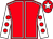 RED, WHITE seams, WHITE sleeves, RED spots, RED cap, WHITE star (Mrs J A Thomas & Heart Racing)