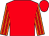 Red, orange and red striped sleeves (The Autumn Partnership)