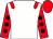 White, red epaulets, red sleeves, black spots, red cap (Jjs Backers)
