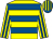 Yellow, royal blue hoops, striped sleeves, royal blue and yellow striped cap (Masomo)