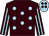 Brown, light blue spots, striped sleeves, light blue cap, brown spots (O'donohoe, Cavanagh, Robinson, Nelson)