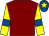 Maroon, yellow sleeves, royal blue armlets, royal blue cap, yellow star (Fellowship Of The Rose Partnership 2)