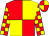 Red and yellow (quartered), checked sleeves (Bailey Daluma Racing Club)