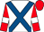 White, royal blue cross belts, red sleeves, white armlets, red cap (The Style Council)