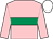 Pink, emerald green hoop, white cap (Mr S M Hanlon)
